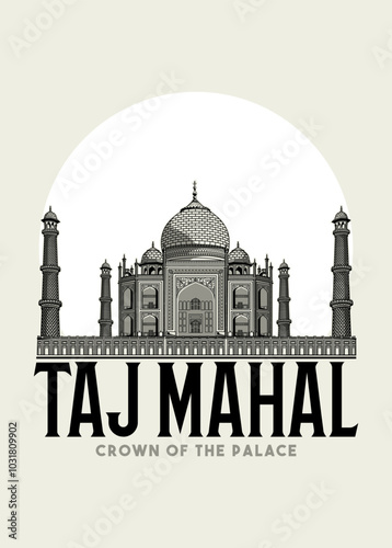 Taj Mahal palace Illustration