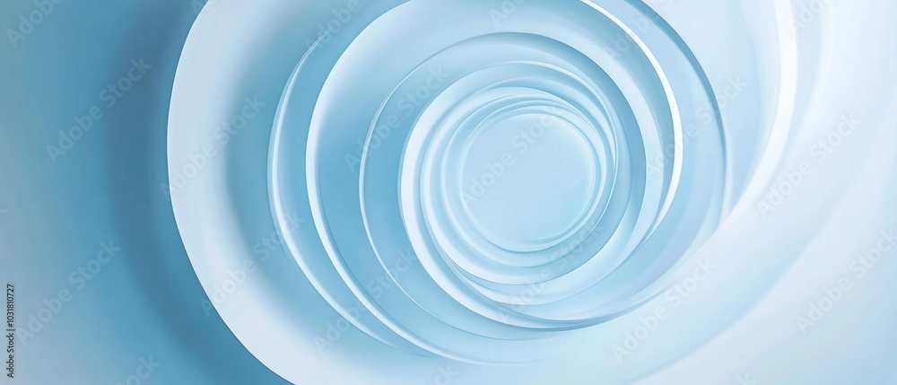 abstract simple light circles isolated on soft pastel blue gradient background abstract simple light circles isolated on soft pastel blue gradient background