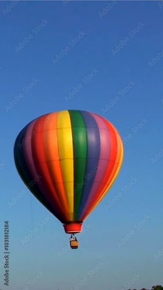 Aerial view of colorful hot air balloons fly in the sky at summer sunrise in Cappadocia, Turkey. Aerial view of colorful hot air balloons fly in the sky at summer sunrise in Cappadocia, Turkey.