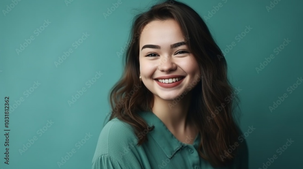 Portrait of attractive cheerful girl demonstrating copy empty space ad advert isolated over bright blue color background Portrait of attractive cheerful girl demonstrating copy empty space ad advert isolated over bright blue color background