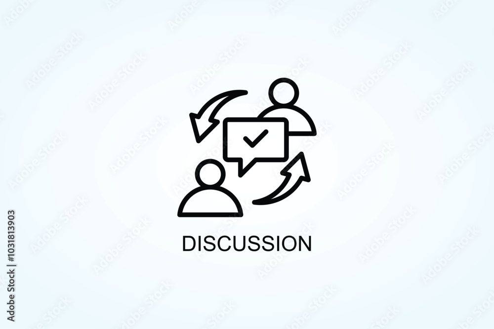 Discussion Vector Or Logo Sign Symbol Illustration Discussion Vector Or Logo Sign Symbol Illustration