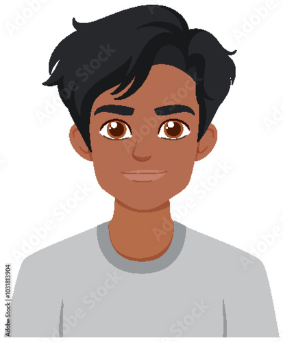 Smiling Young Man Illustration