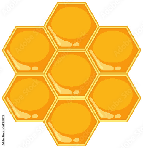 Honeycomb Hexagons with Golden Honey