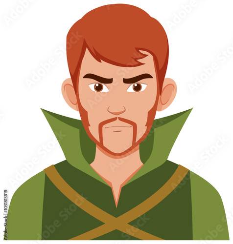 Elf Warrior with Red Hair