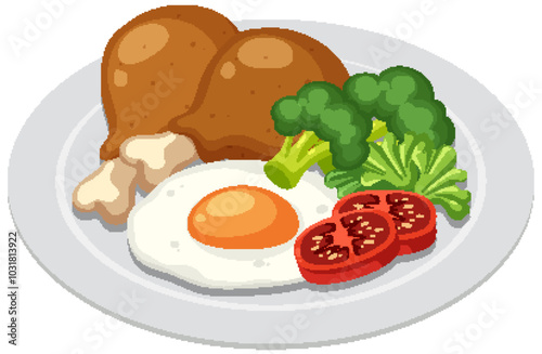 Delicious Meal with Chicken and Vegetables