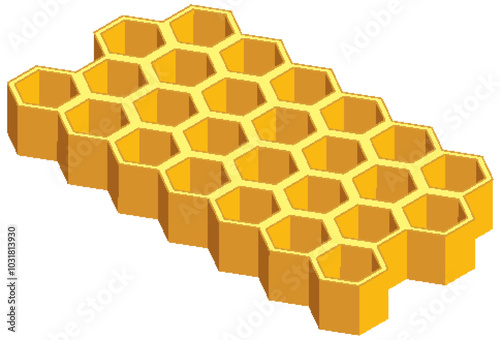 Honeycomb Structure Vector Illustration