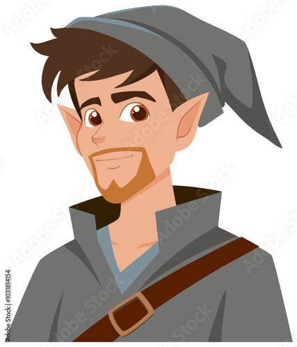 Friendly Elf in Adventurer's Attire