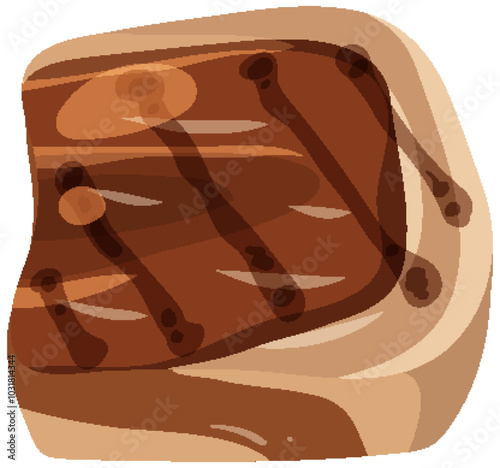 Delicious Grilled Meat Illustration