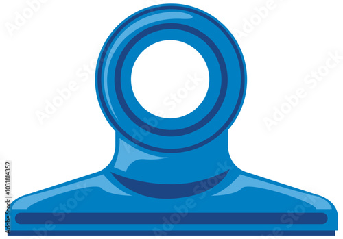 Iconic Blue Paper Clip Illustration