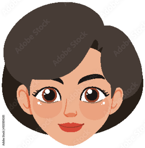 Smiling Woman Avatar Illustration