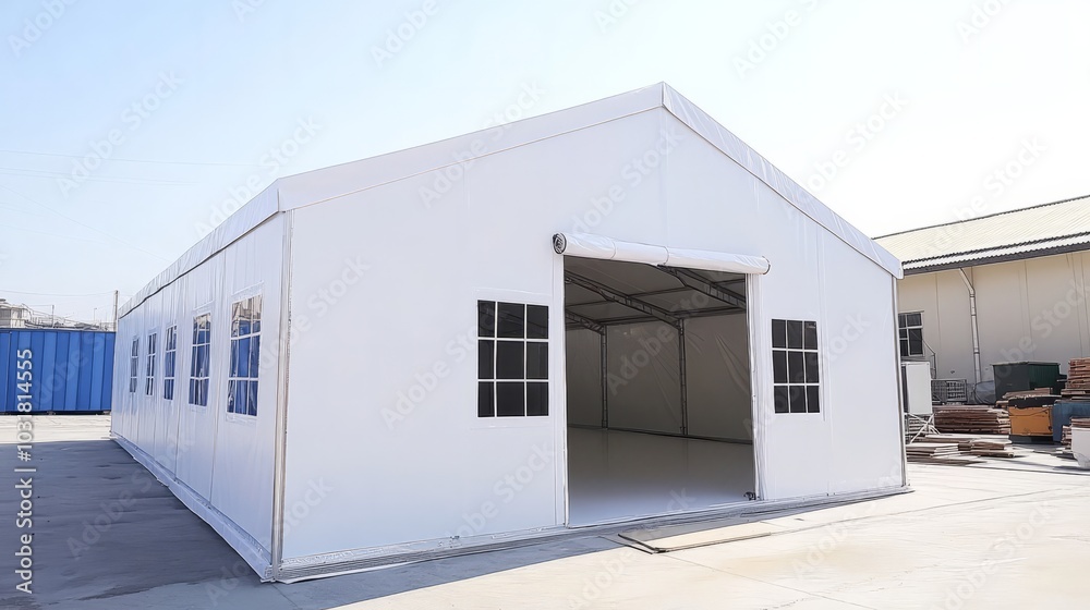 Large Temporary Structure: Durable and Spacious Outdoor Shelter Large Temporary Structure: Durable and Spacious Outdoor Shelter