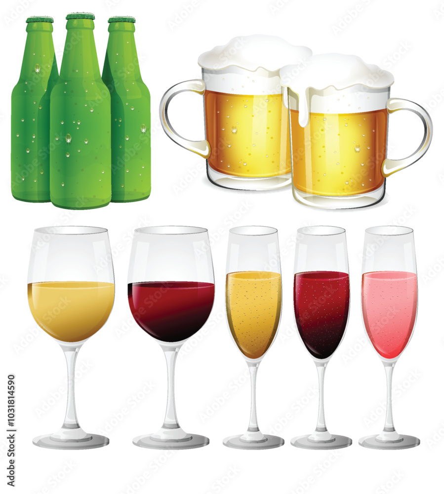 Assorted Beverages: Beer and Wine Assorted Beverages: Beer and Wine
