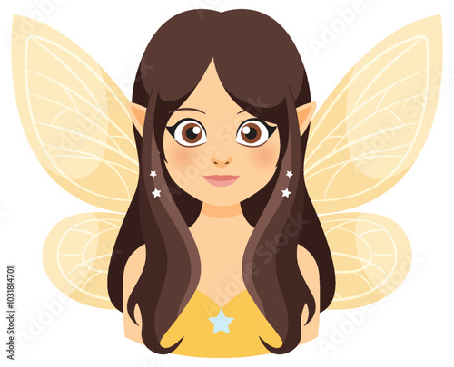 Magical Fairy with Golden Wings