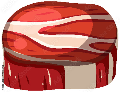 Juicy Steak Vector Illustration