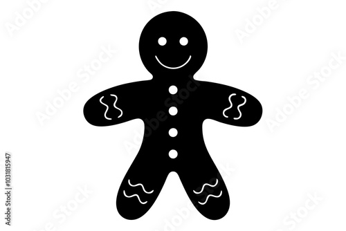 Gingerbread | isolated vector silhouette illustration on white background