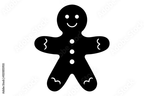 Gingerbread | isolated vector silhouette illustration on white background