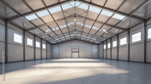 Wallpaper Mural Spacious Modern Warehouse Interior  Torontodigital.ca