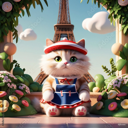 3D Cartoon Cat