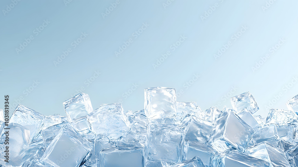 Ice Castle Serenity, a minimalist design featuring clear ice cubes forming a castle against a blue sky, evokes freshness and elegance for various uses. Ice Castle Serenity, a minimalist design featuring clear ice cubes forming a castle against a blue sky, evokes freshness and elegance for various uses.