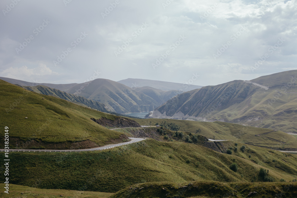 A beautiful lake in the mountains, on the border of Chechnya and Dagestan in Russia A beautiful lake in the mountains, on the border of Chechnya and Dagestan in Russia