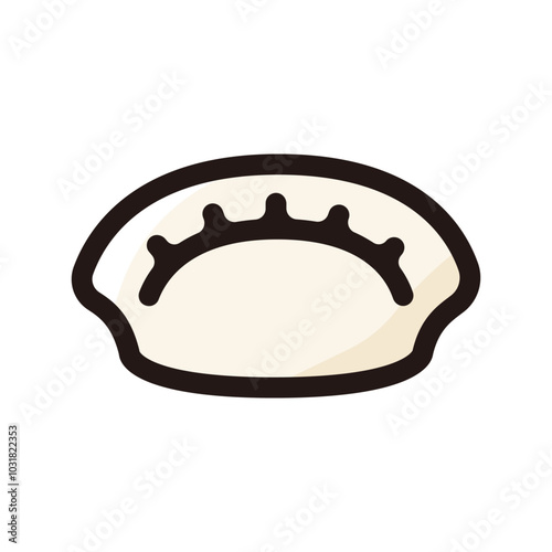 Jiaozi outline icon for graphic design, apps and websites
