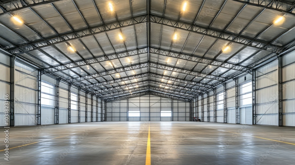 Vast Industrial Warehouse Interior Vast Industrial Warehouse Interior