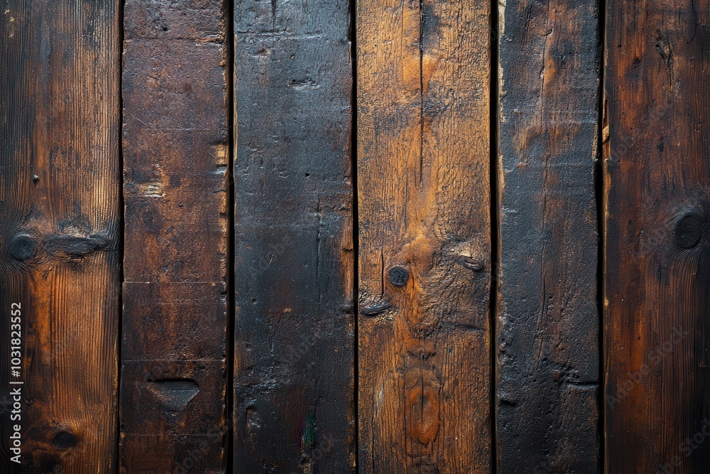 Close-up of weathered dark wooden planks, displaying natural grain patterns and rich texture. Ideal for backgrounds or rustic designs. Close-up of weathered dark wooden planks, displaying natural grain patterns and rich texture. Ideal for backgrounds or rustic designs.