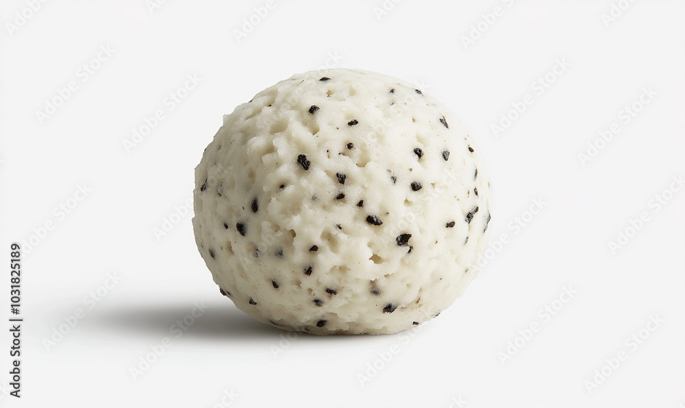 Abstract Representation of an Eco-Friendly Body Scrub Product Featuring a Creamy Smooth Texture with Fine Black Specks, Centered on the Right Side Against a White Background, Highlighting Its Natural Abstract Representation of an Eco-Friendly Body Scrub Product Featuring a Creamy Smooth Texture with Fine Black Specks, Centered on the Right Side Against a White Background, Highlighting Its Natural