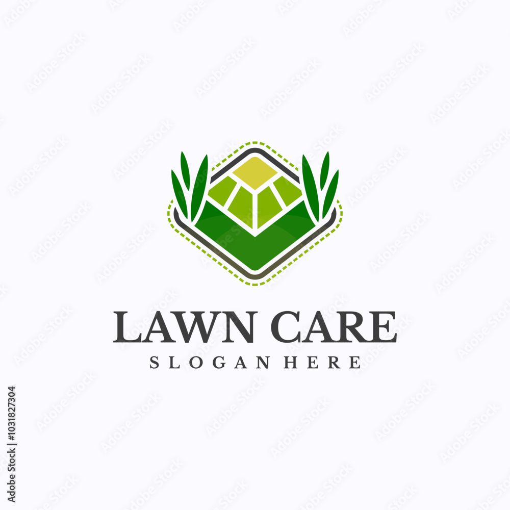Lawn care logo design template. Green field and agriculture concept. Creative vector symbol. Lawn care logo design template. Green field and agriculture concept. Creative vector symbol.