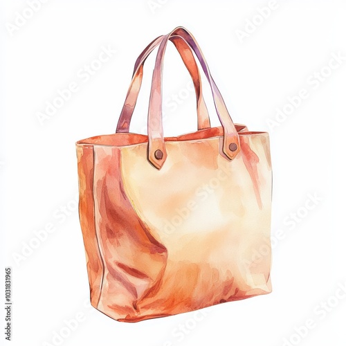 Stylish tote bag with a watercolor effect, perfect for casual outings.