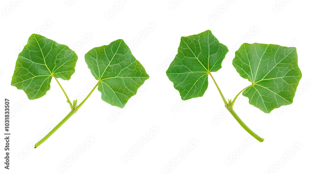 Obraz premium Vibrant Green Garden Plant Leaves on Transparent Background Generative AI