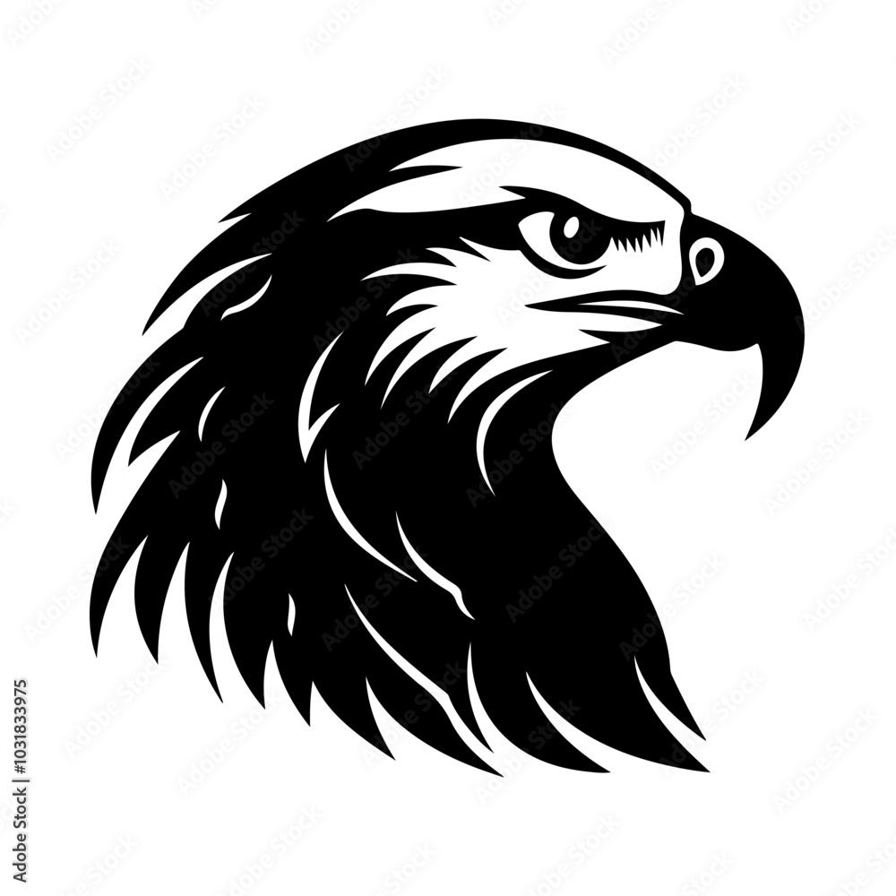 Fototapeta premium Silhouette of a Eagle vector illustration clipart