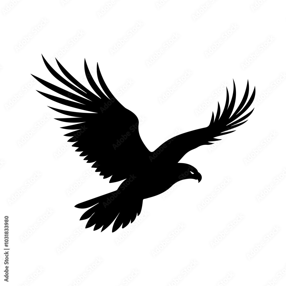 Fototapeta premium Silhouette of a Eagle vector illustration clipart