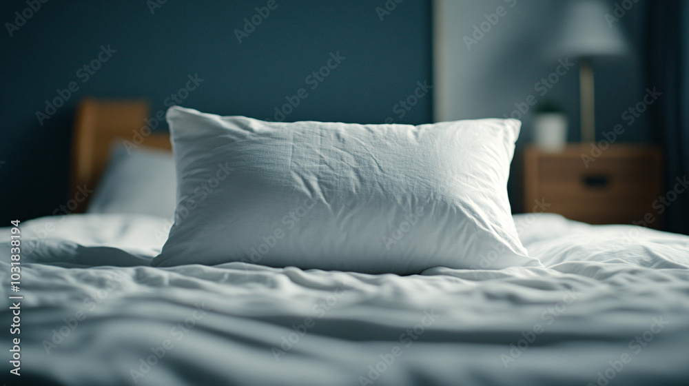 Cozy Bedroom with Soft White Pillow Cozy Bedroom with Soft White Pillow