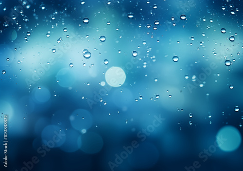 Wallpaper Mural Blur background with abstract evening lights in blue and aqua colors Torontodigital.ca