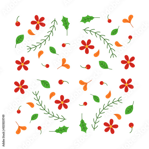 Wallpaper Mural Floral Pattern Simple Torontodigital.ca