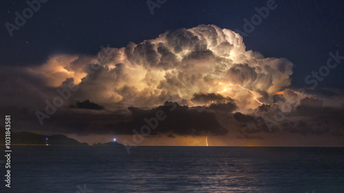 Supercell storm after the passage of a DANA over the Balearic Islands
