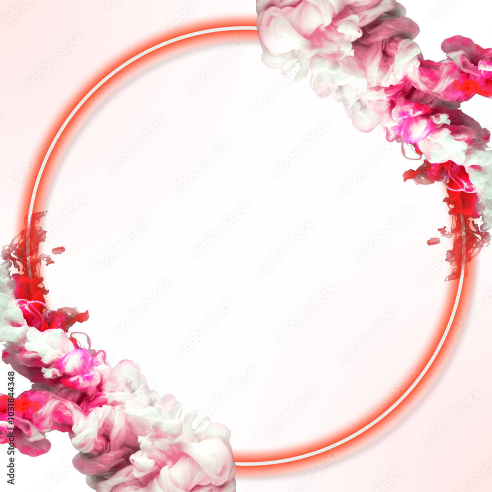 Smoke effect neon frame png gradient red Smoke effect neon frame png gradient red