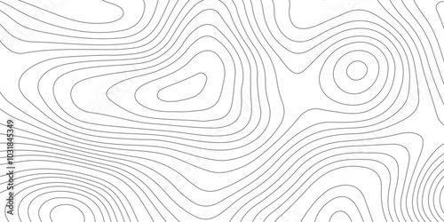 Abstract design with seamless pattern with lines topographic map. geographic mountain relief. the white on black contours topography stylized height of the lines. geographic contour map paper texture.
