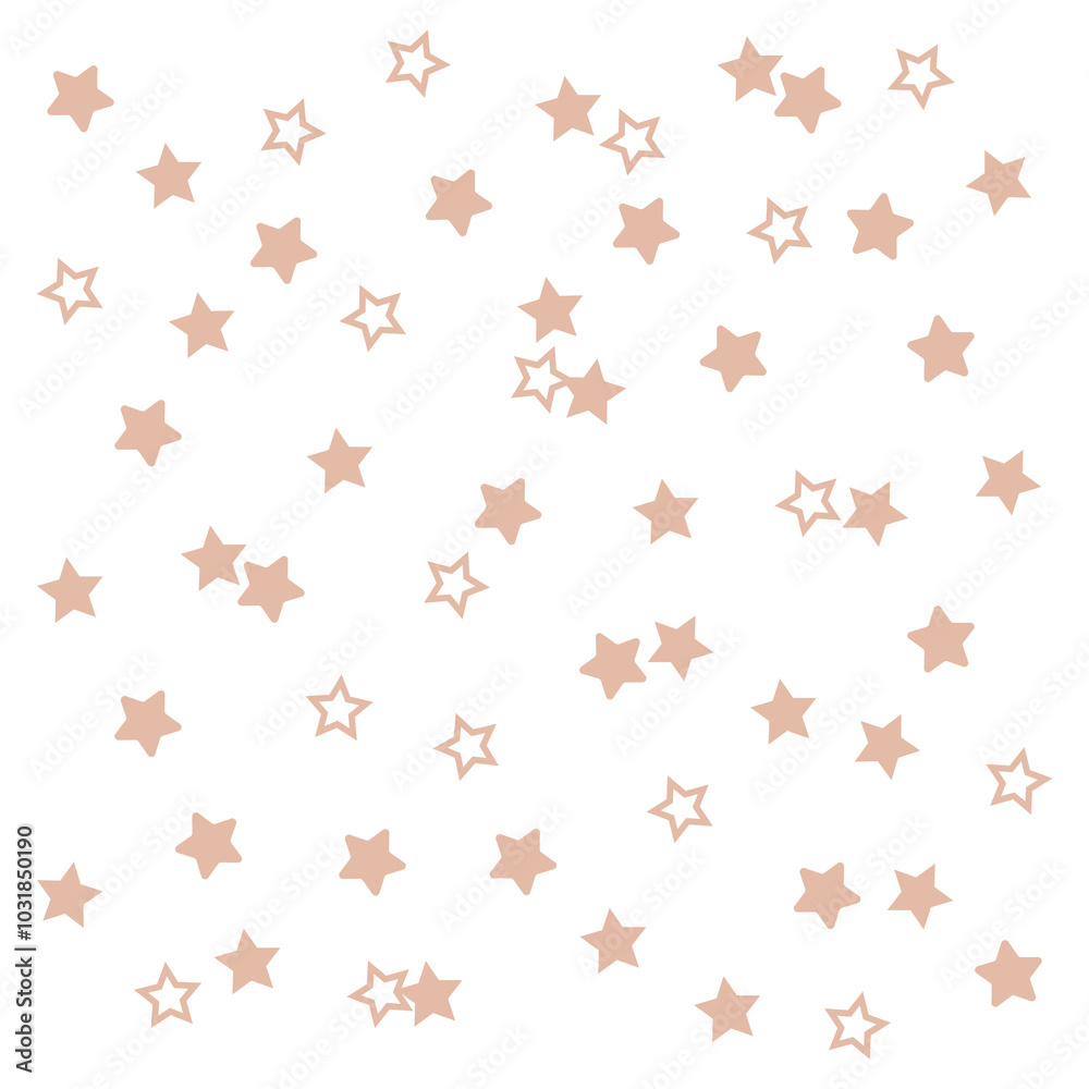 Fototapeta premium Pink stars png sticker, cute pastel shape graphic, transparent background