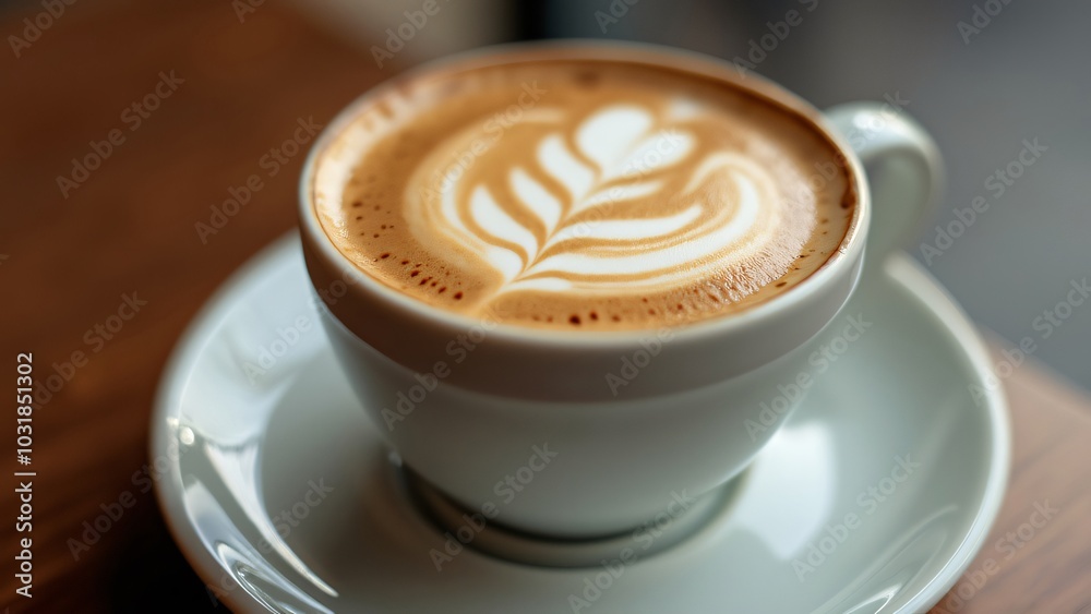 Close up white coffee cup with heart shape. Generative AI Close up white coffee cup with heart shape. Generative AI