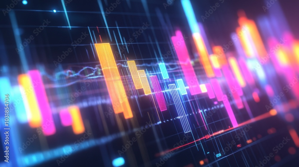 Colorful Data Visualization of Financial Trends Colorful Data Visualization of Financial Trends