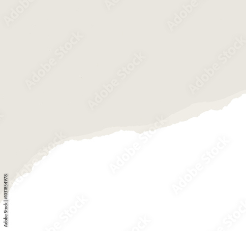 Beige png border, torn paper design, transparent background