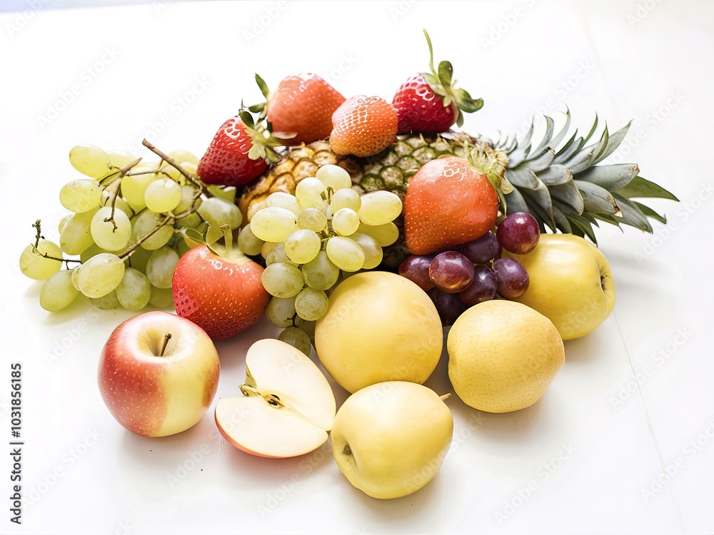 Wollongong delicious fruit on a white background Wollongong delicious fruit on a white background