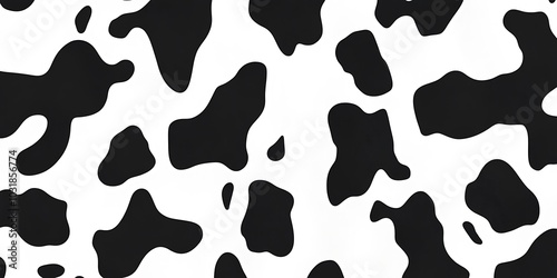 Seamless pattern black spots on white background 