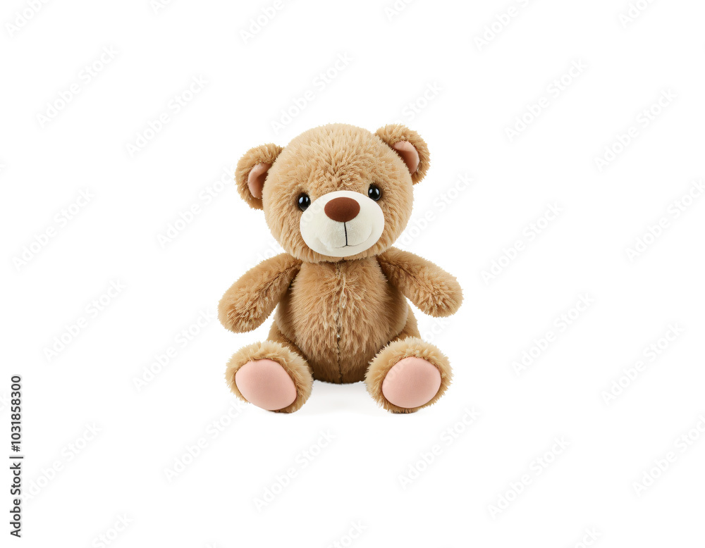 Fototapeta premium Cute plush teddy bear with soft fur