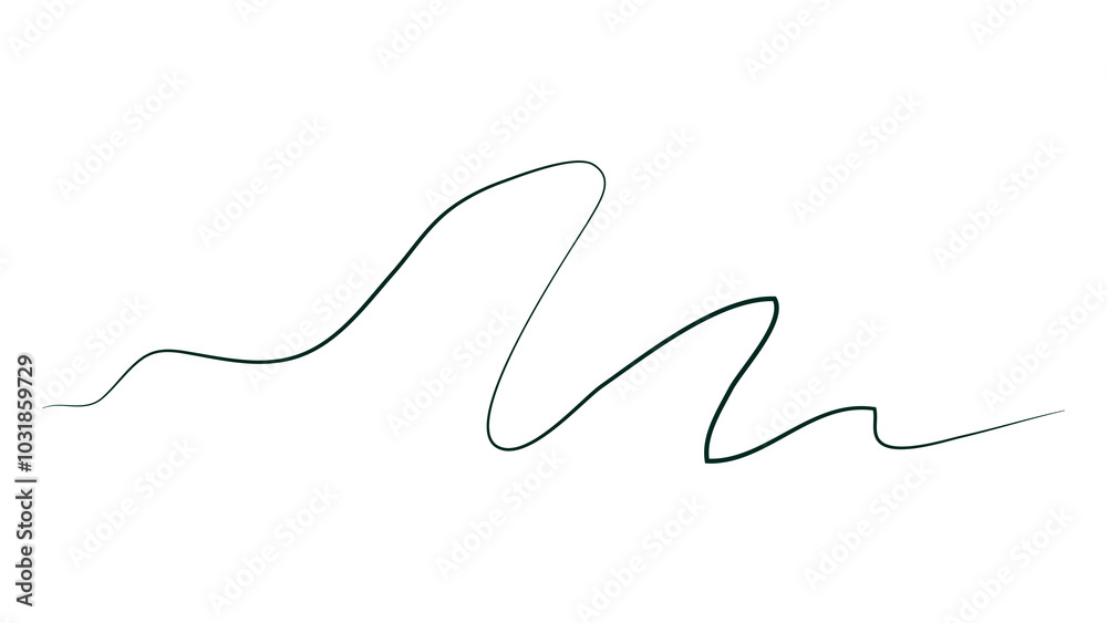Minimal line png sticker, aesthetic scribble, transparent background