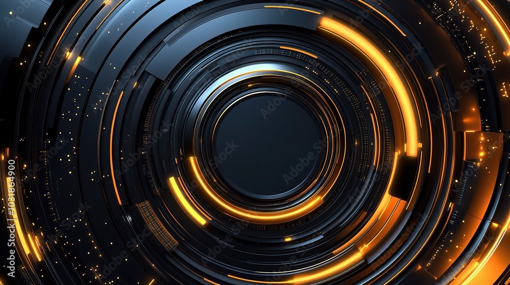 Abstract Background with Circular Patterns and Light Effects Abstract Background with Circular Patterns and Light Effects