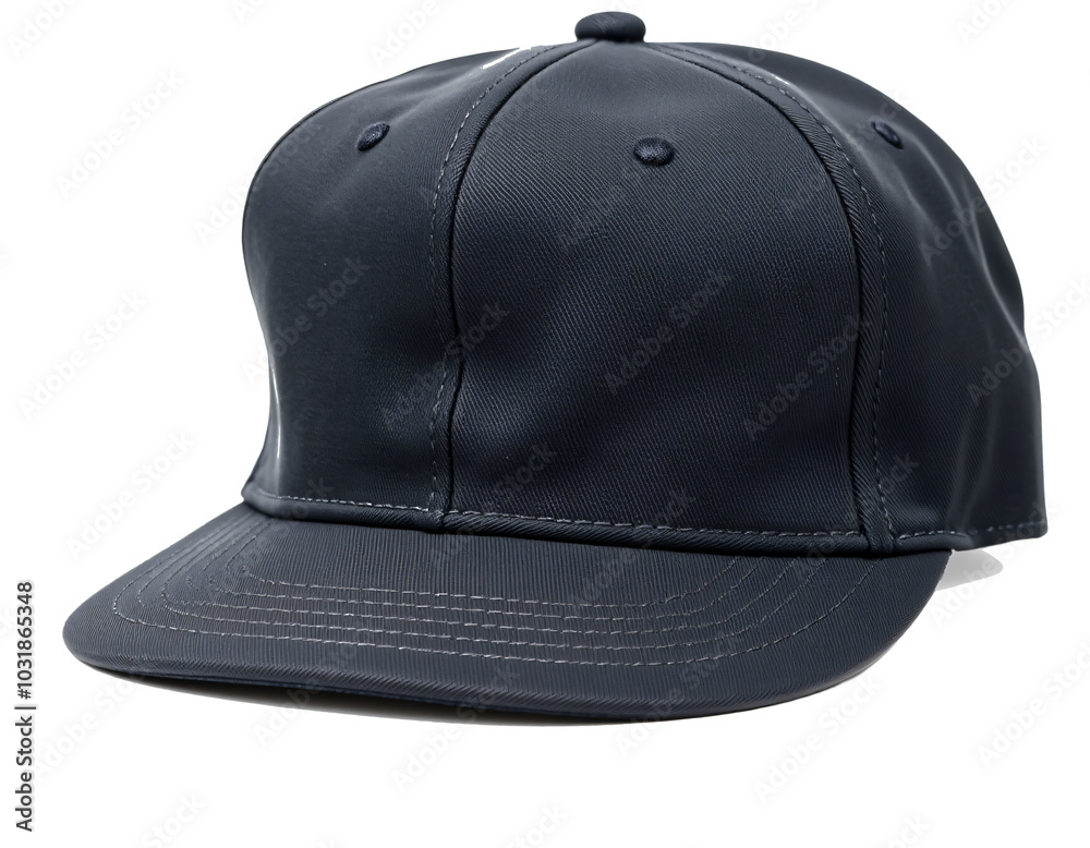 Dark navy blue baseball cap with simple design Dark navy blue baseball cap with simple design