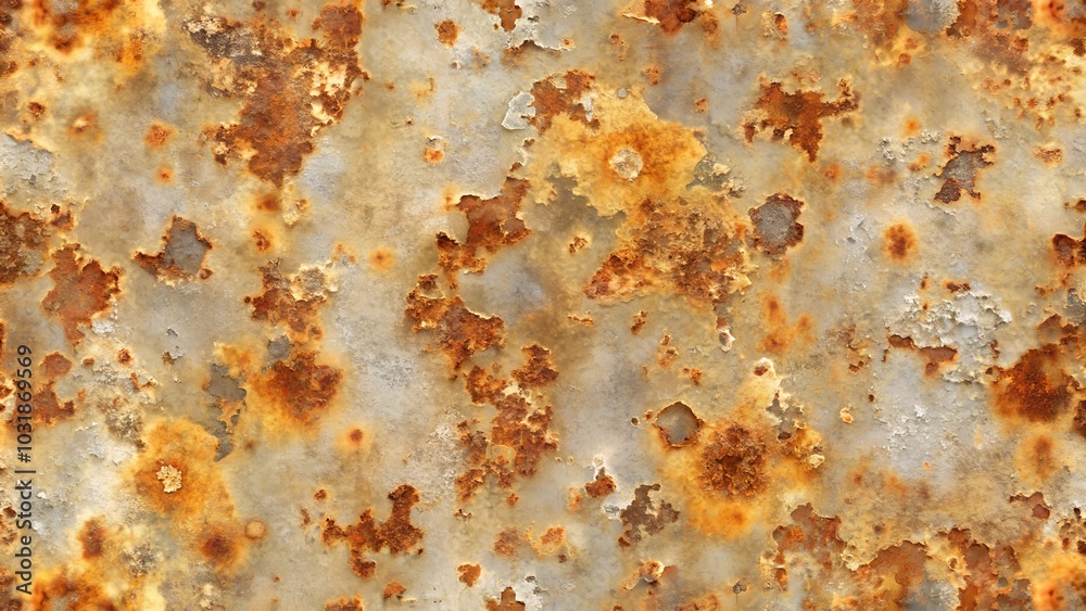 Rusty metal surface with orange and brown corrosion patterns Rusty metal surface with orange and brown corrosion patterns